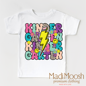 Kindergarten Lightning Bolt Back To School Shirt - School Shirt