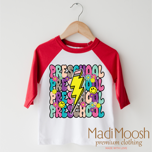 Preschool Lightning Bolt Back To School Shirt - School Shirt