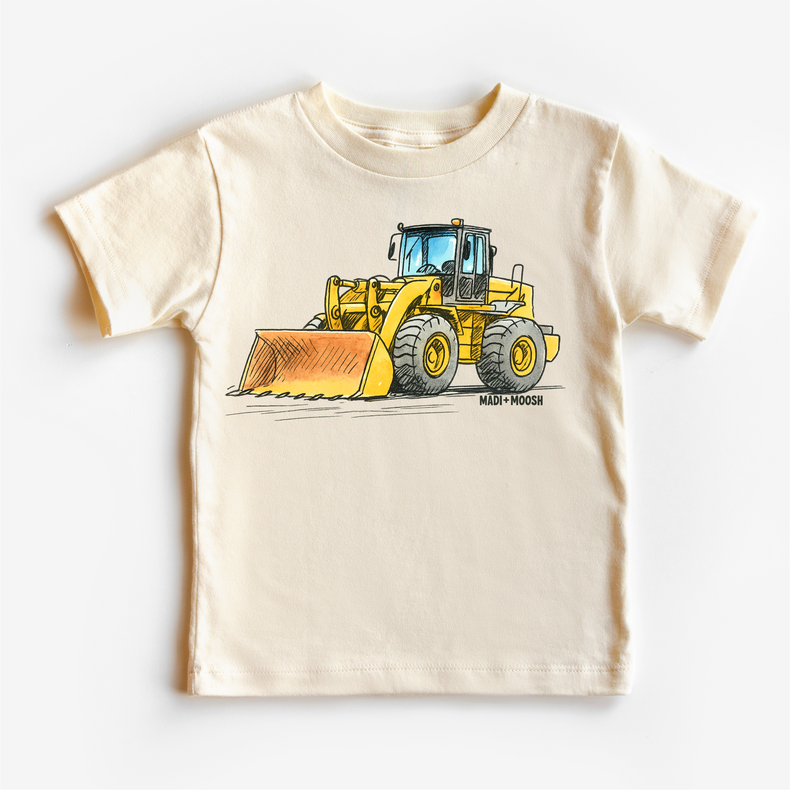Bulldozer Construction T-Shirt - Sketch Art Tee