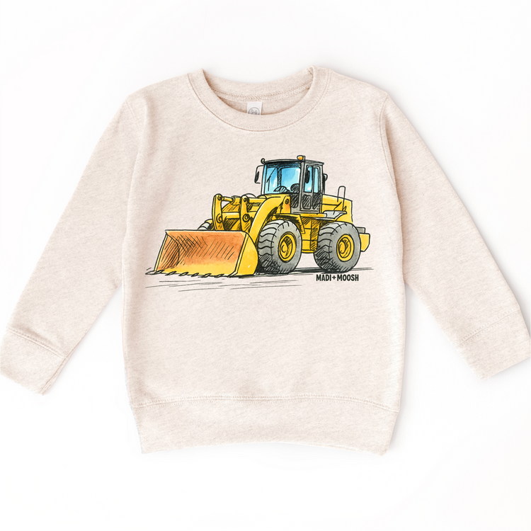 Bulldozer Construction T-Shirt - Sketch Art Tee