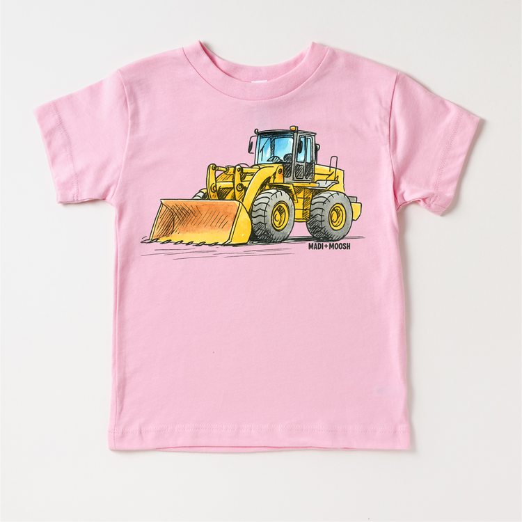 Bulldozer Construction T-Shirt - Sketch Art Tee