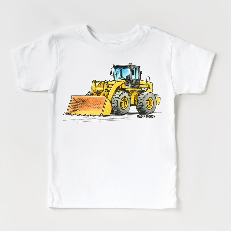 Bulldozer Construction T-Shirt - Sketch Art Tee