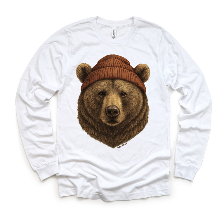 Brown Bear With Beanie Shirt - Brown Bear Sweatshirt