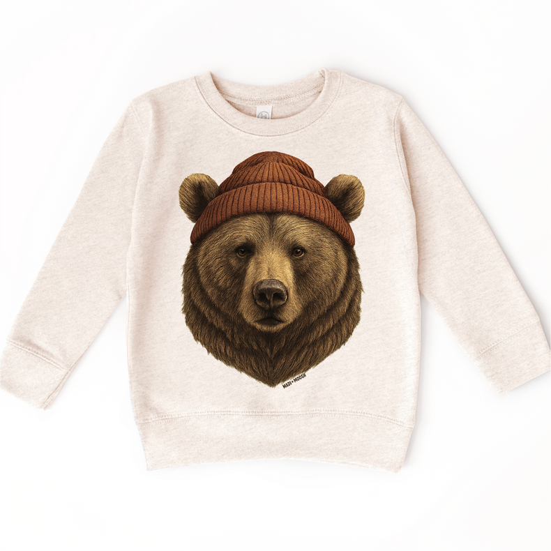 Brown Bear With Beanie Shirt - Brown Bear Sweatshirt