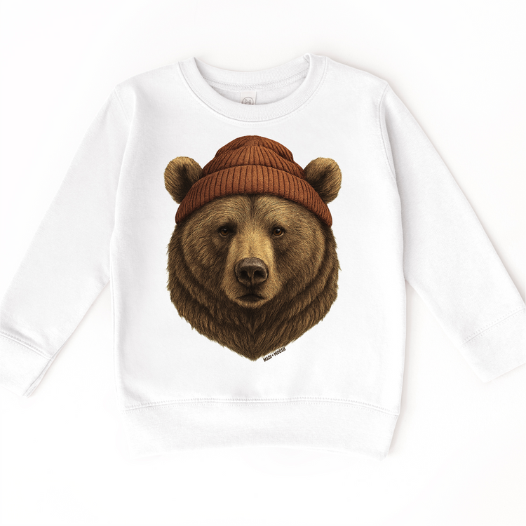 Brown Bear With Beanie Shirt - Brown Bear Sweatshirt