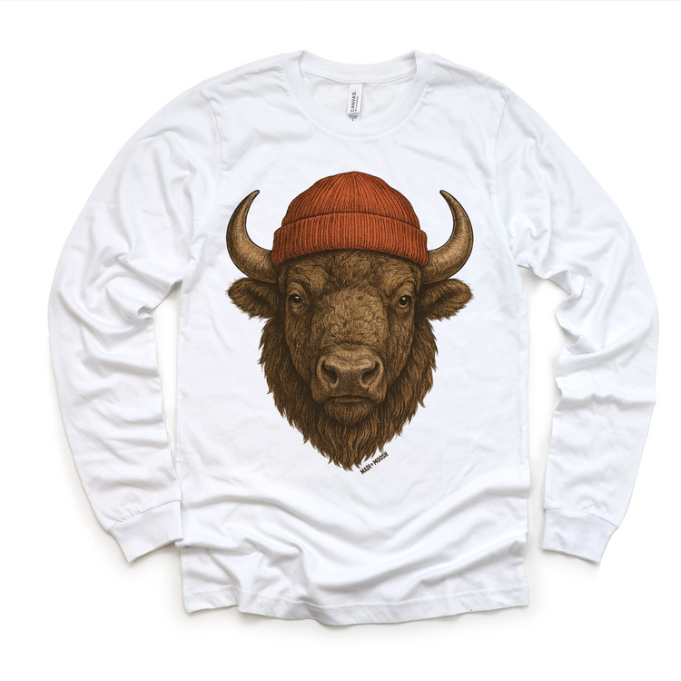 Buffalo Beanie Shirt - Bison Sweatshirt