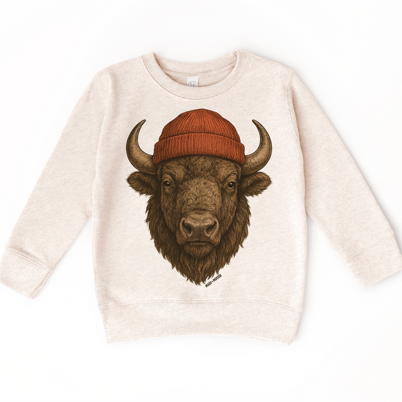 Buffalo Beanie Shirt - Bison Sweatshirt