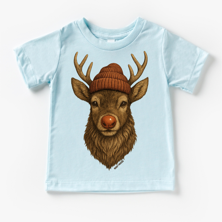 Rudolph Wearing A Beanie Shirt - Reindeer Christmas Sweatshirt