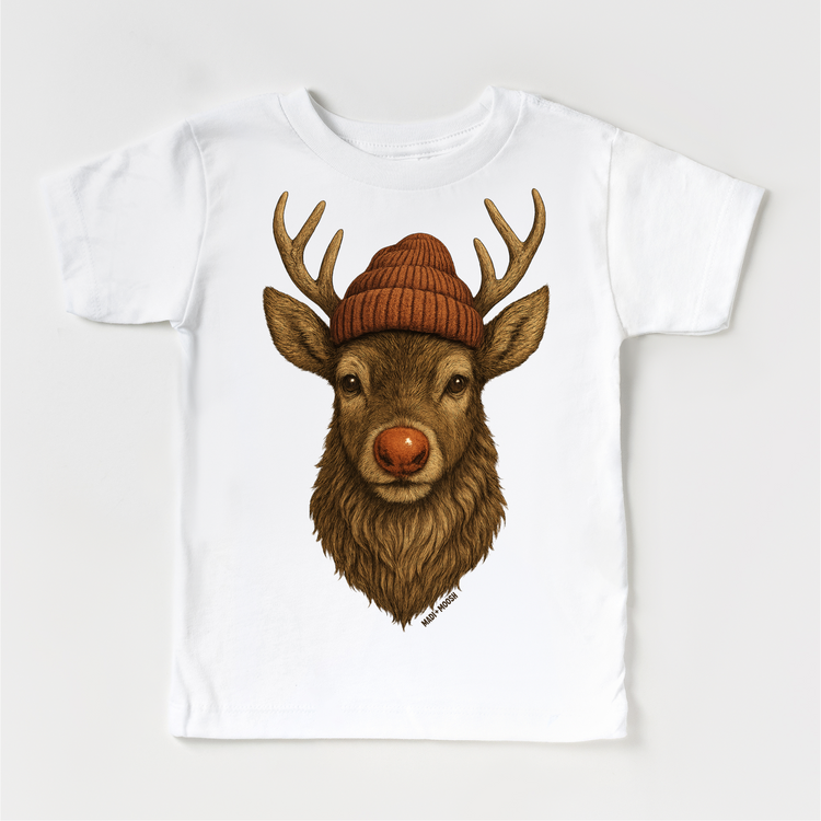 Rudolph Wearing A Beanie Shirt - Reindeer Christmas Sweatshirt