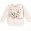 Kevin McCallister's Battle Plan Christmas on natural kids sweatshirt