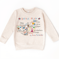 Kevin McCallister's Battle Plan Christmas on natural kids sweatshirt