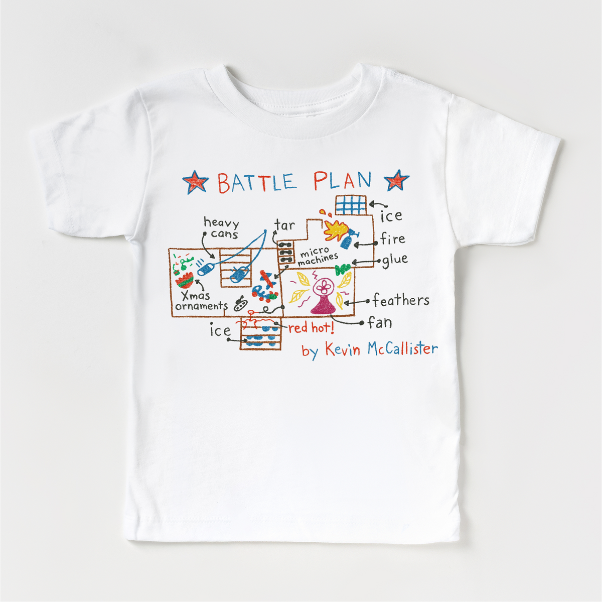 Kevin McCallister's Battle Plan White kids shirt