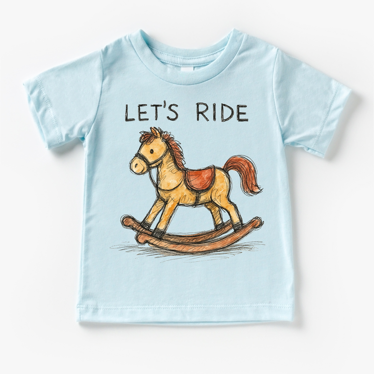 Let's Ride Western Kids T-Shirt - Rocking Horse Tee