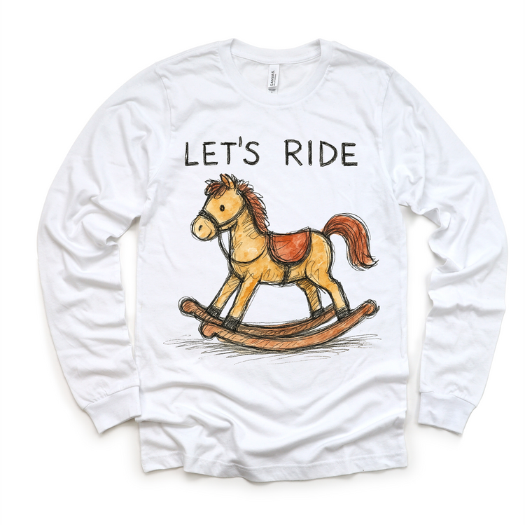 Let's Ride Western Kids T-Shirt - Rocking Horse Tee