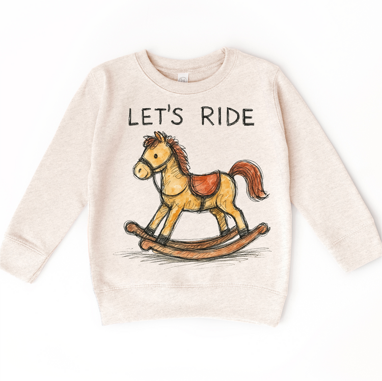 Let's Ride Western Kids T-Shirt - Rocking Horse Tee