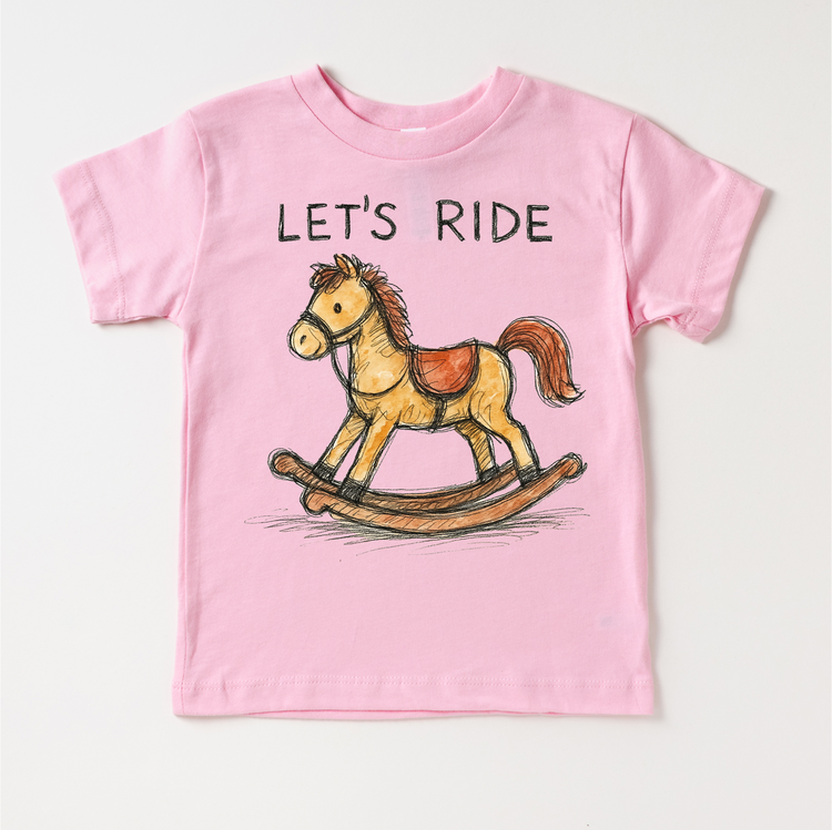Let's Ride Western Kids T-Shirt - Rocking Horse Tee