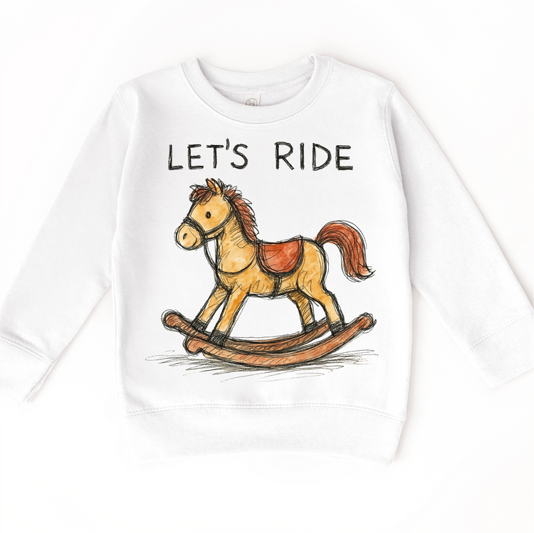 Let's Ride Western Kids T-Shirt - Rocking Horse Tee
