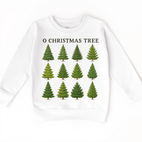 O Christmas Tree Christmas on white kids sweatshirt