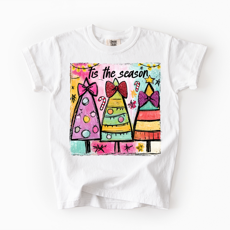 Tis The Season Preppy Christmas Unisex T-Shirt - Printed On Comfort Colors