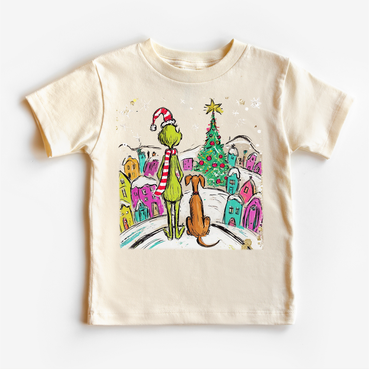 Grinchmas Christmas Natural kids tee