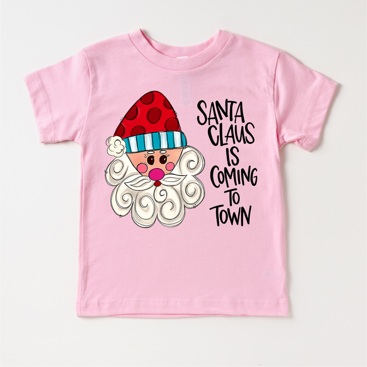 Santa Claus Is Coming To Town Christmas T-Shirt - Christmas Tee