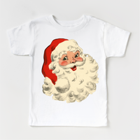 Retro Vintage Santa Claus Christmas White kids tee