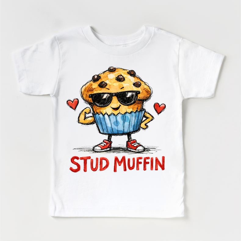 Boys Stud Muffin Valeintine's Day Shirt -  Boys Valeintine Tee