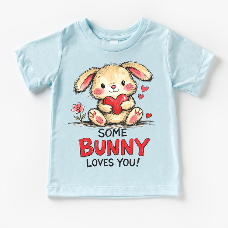 Some Bunny Loves You Valeintine's Day Shirt -  Bunny Rabbit Valeintine Tee