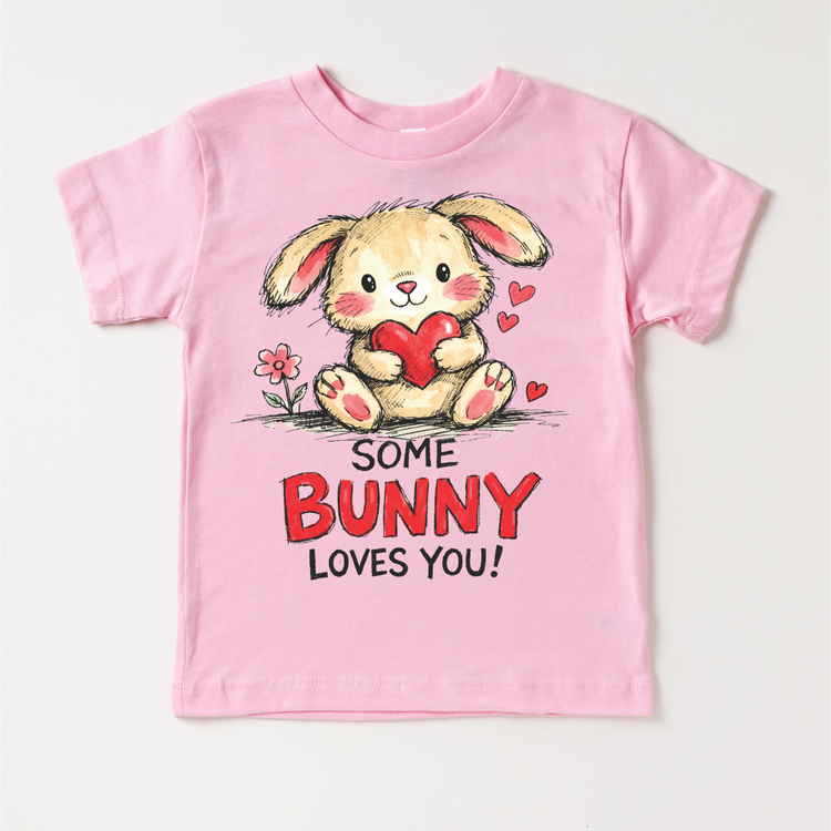 Some Bunny Loves You Valeintine's Day Shirt -  Bunny Rabbit Valeintine Tee