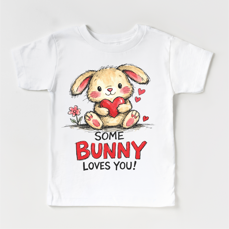 Some Bunny Loves You Valeintine's Day Shirt -  Bunny Rabbit Valeintine Tee