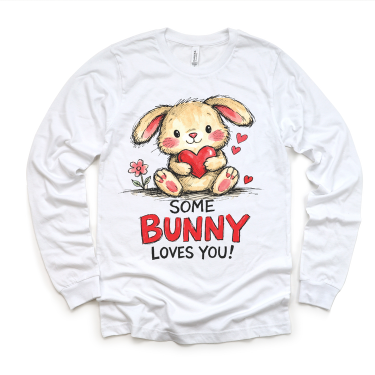 Some Bunny Loves You Valeintine's Day Shirt -  Bunny Rabbit Valeintine Tee