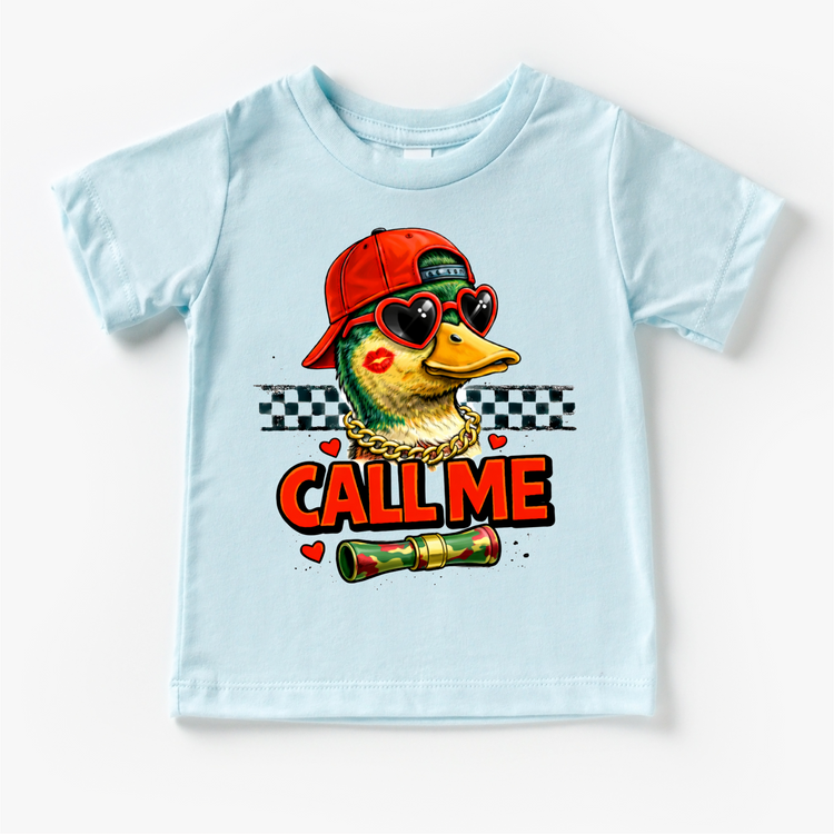 Boys Duck Call Me Valeintine's Day Shirt -  Duck Hunting Valeintine Tee