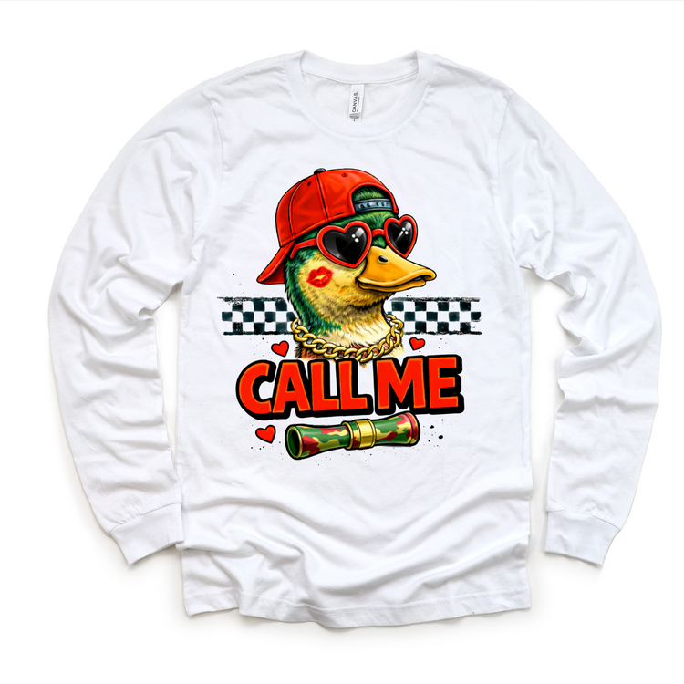 Boys Duck Call Me Valeintine's Day Shirt -  Duck Hunting Valeintine Tee