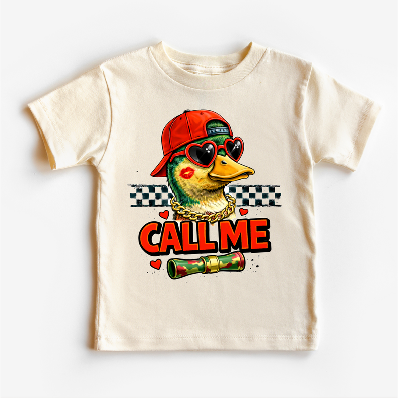Boys Duck Call Me Valeintine's Day Shirt -  Duck Hunting Valeintine Tee