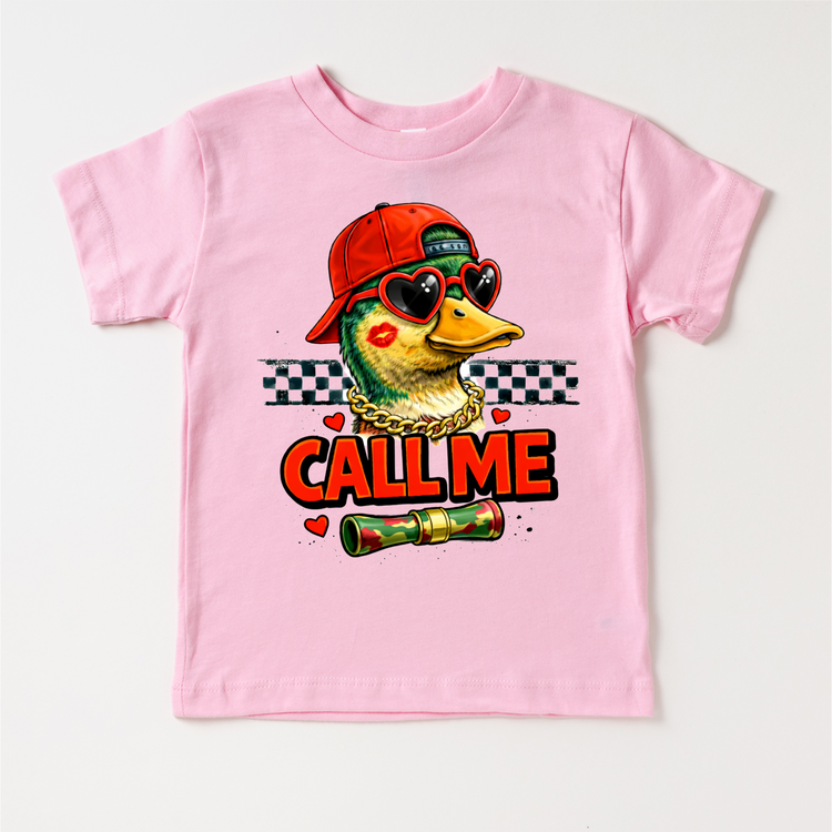 Boys Duck Call Me Valeintine's Day Shirt -  Duck Hunting Valeintine Tee