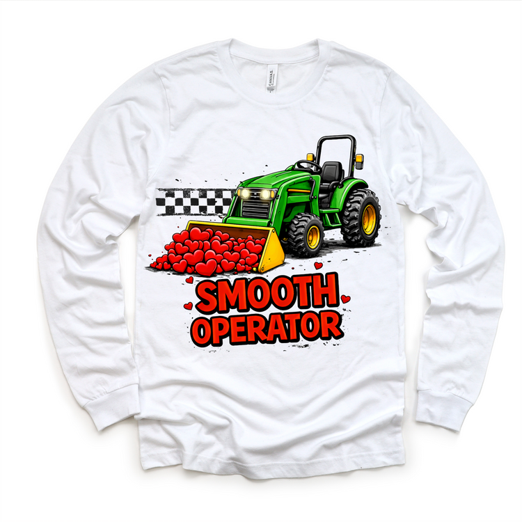 Smooth Operator Tractor Valeintine's Day Shirt -  Contry Farm Valeintine Tee