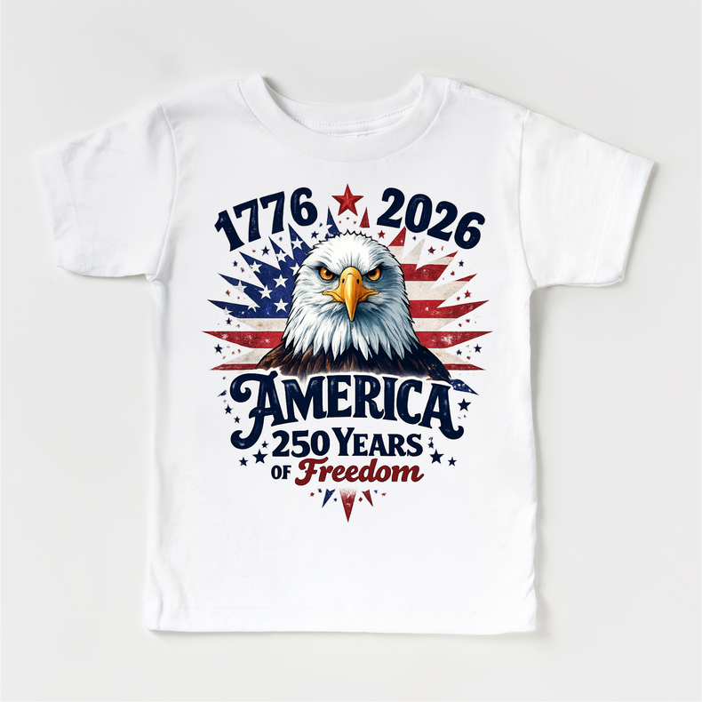 250 Year Aniversary 4th Of July Shirt -  1776 to 2026 Freedom Tee