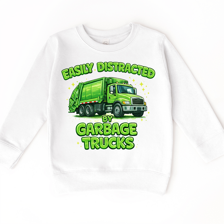 Easily Distracted By Garbage Trucks Shirt -  Trash Truck Tee
