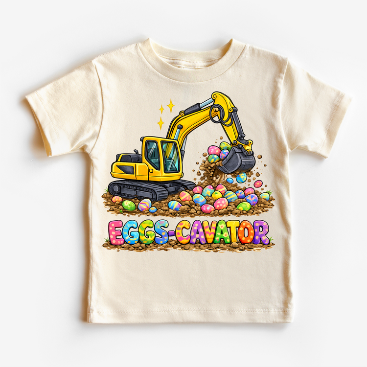 Eggs Cavator Excavator Easter Shirt - Kids Easter Egg Tee - Madi Moosh Boutique