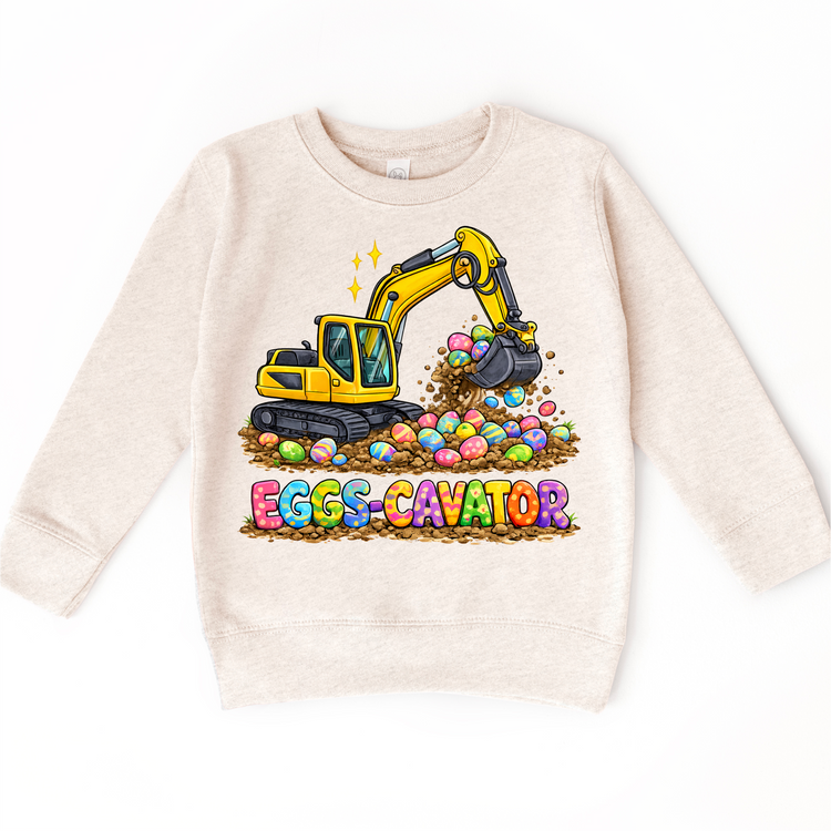 Eggs Cavator Excavator Easter Shirt - Kids Easter Egg Tee - Madi Moosh Boutique