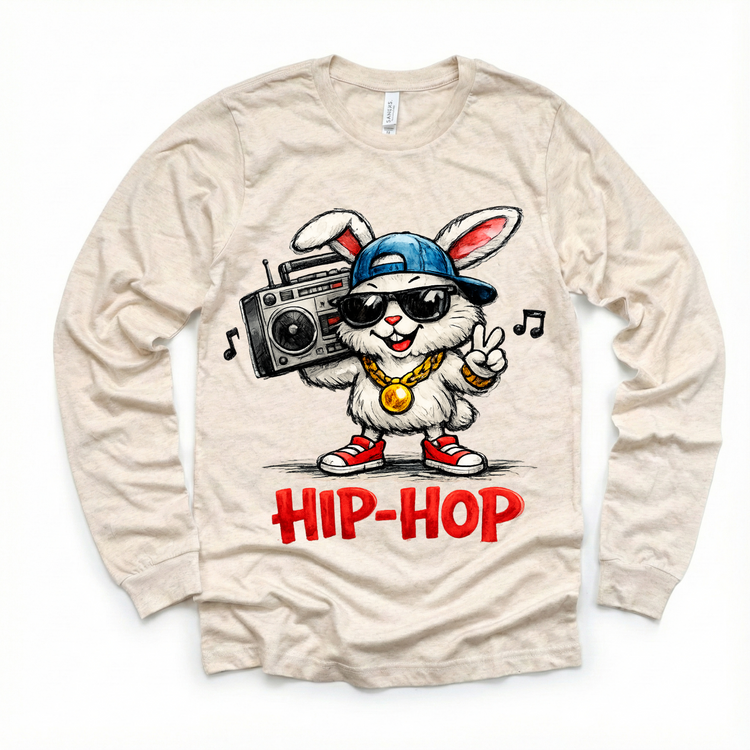 Hip-Hop Retro Easter Bunny Shirt - Easter Tee