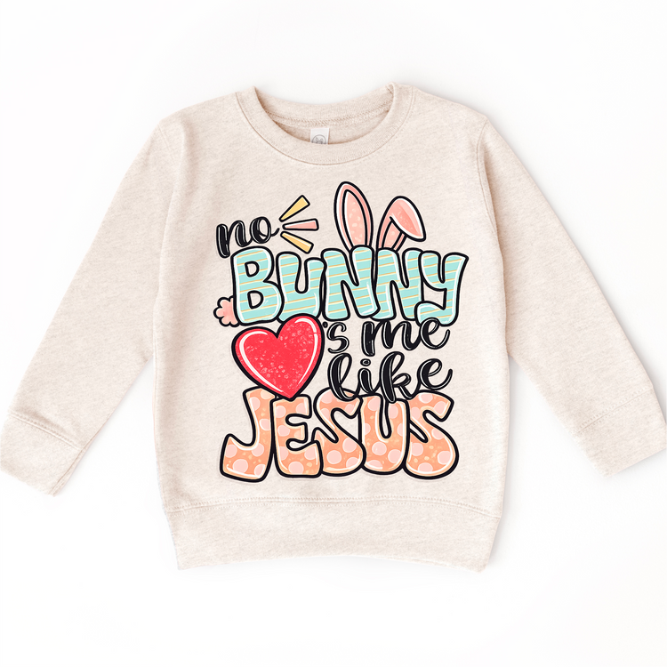 No Bunny Loves Me Like Jesus Easter Shirt - Girls Christian Easter Tee