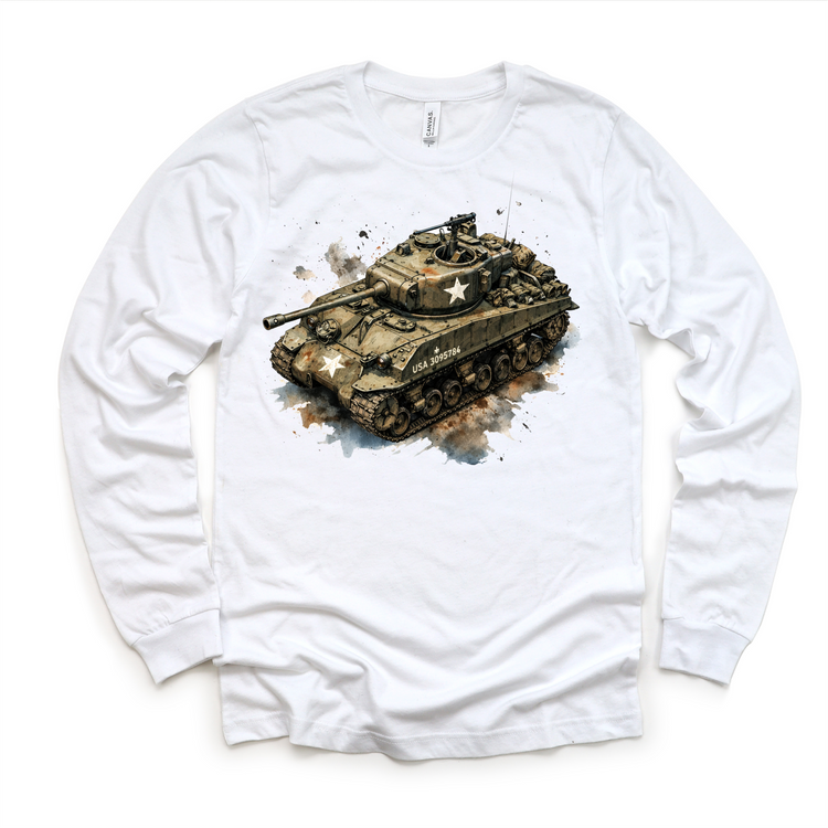 WWII Sherman Tank Military Shirt - Military Tank Tee