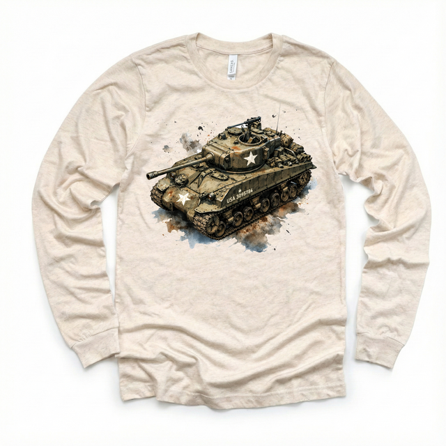 WWII Sherman Tank Military Shirt - Military Tank Tee