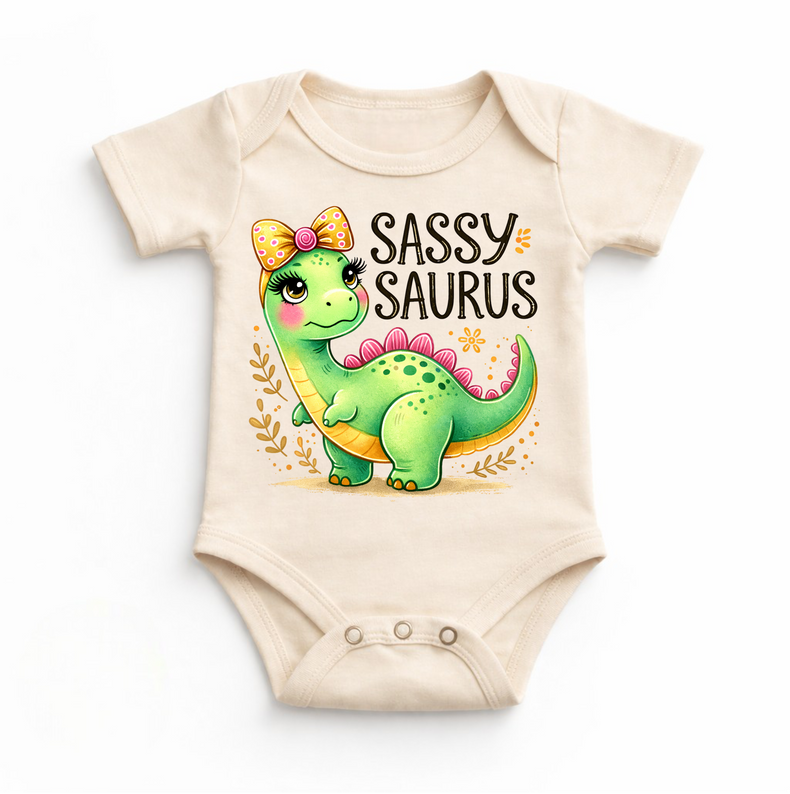 Sassy Saurus Dinosaur Bodysuit - Baby Bodysuit