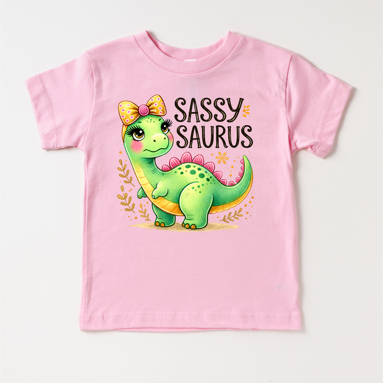 Sassy Saurus Rex Dinosaurs Shirt - Girls Dinosaur Tee