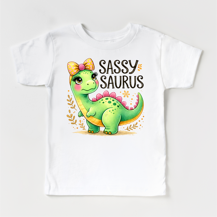 Sassy Saurus Rex Dinosaurs Shirt - Girls Dinosaur Tee