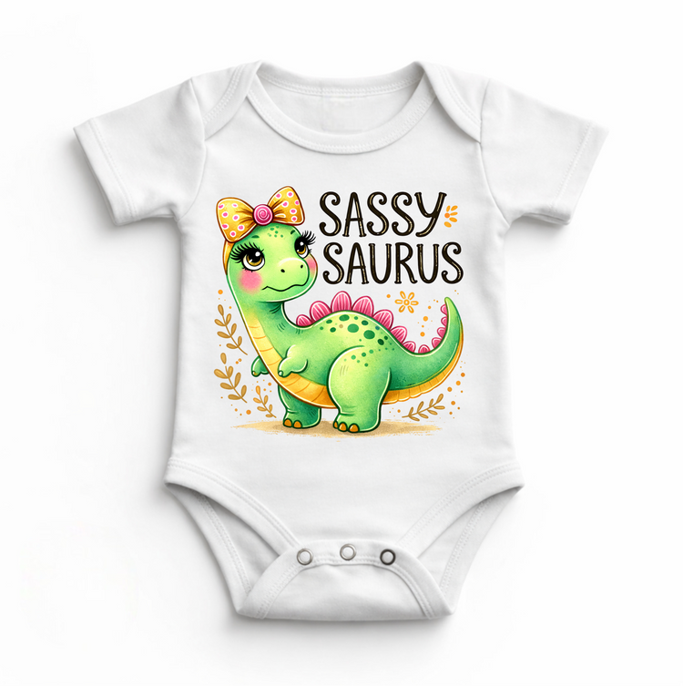 Sassy Saurus Dinosaur Bodysuit - Baby Bodysuit