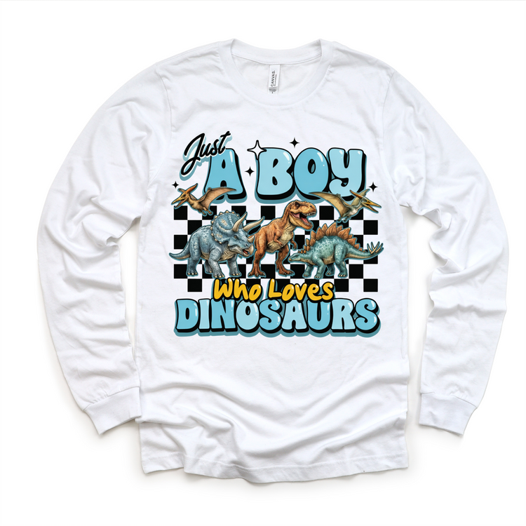 Just A Boy Who Loves Dinosaurs Shirt - Dinosaur Tee