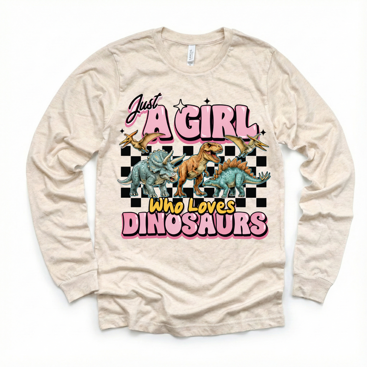 Just A Girl Who Loves Dinosaurs Shirt - Dinosaur Tee